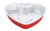 Bandeja para hornear desechable de papel de aluminio con forma de corazón - Caja de 100 - N.º 339