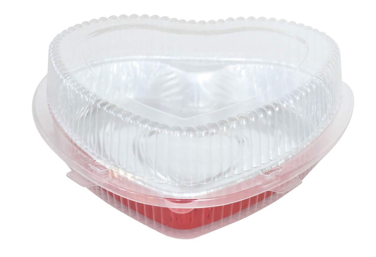 Heart Shaped Foil Pan with Clamshell Container - Case of 100 - #339-99