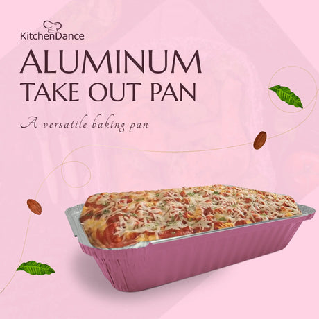 1½ lb. Shallow Oblong Foil Pan w/ Plastic Lid - Case of 1000  #6417P KitchenDance