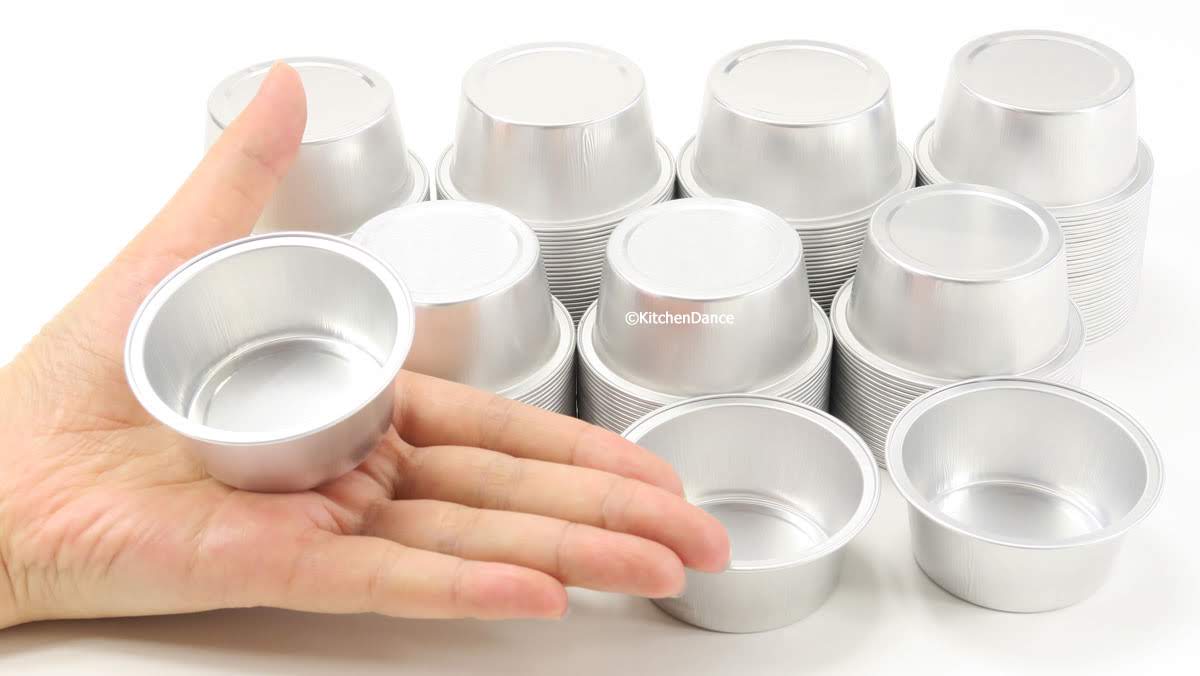 1½ oz.  Mini Disposable Aluminum Foil Cups - Case of 2000 - #A45NL