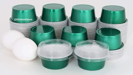 1½ oz. Colored Mini Foil Cups with Snap-on Lid - Case of 2000  #A45P KitchenDance