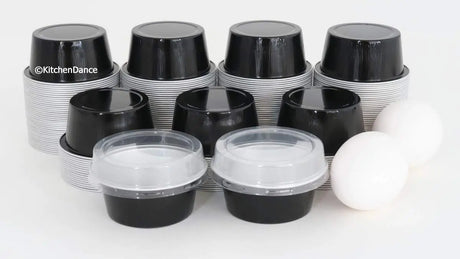 1½ oz. Colored Mini Foil Cups with Snap-on Lid - Case of 2000  #A45P KitchenDance