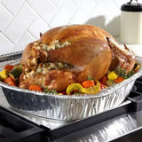 Large Oval-Shape Disposable Roaster Pan - Case of 25 - #40010