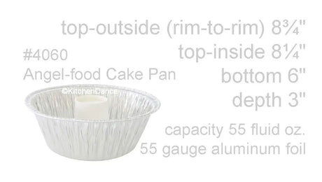 8" Angel Food Cake - Bundt Pan with Plastic Lid - Case of 100  #4060 D & W Fine pack
