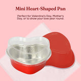 Mini Heart Shaped Foil Pan with Plastic Lid - Case of 2000 - #3055P