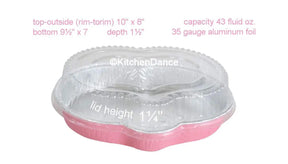 Easter Bunny Disposable Foil Pan with Plastic Lid - Case of 100 - #4081P Handi-Foil
