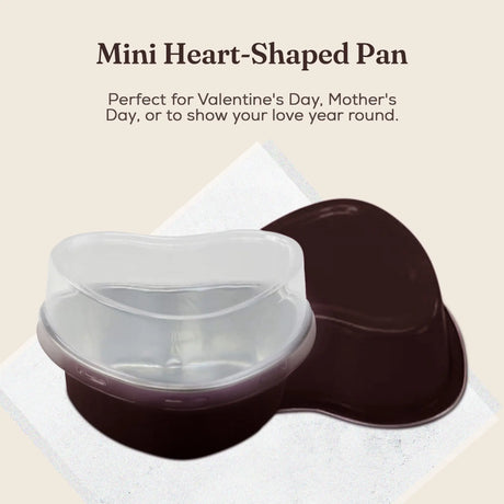 Mini Heart Shaped Foil Pan with Plastic Lid - Case of 2000 - #3055P KitchenDance