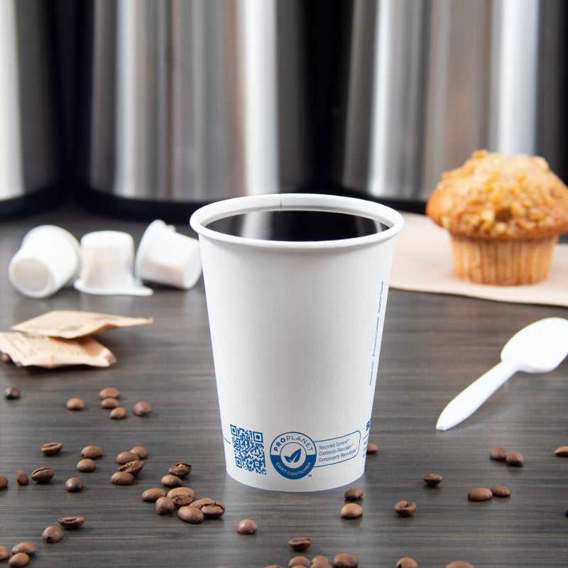 ProPlanet™ Seal 12 oz. SSP PCF Paper Hot Cup - Case of 1000 - #412RCN-PLANET