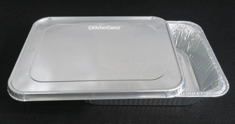 Deep Half Size Steam Table Pans with Foil Lids -  Case of 100 -  #4200L D & W Fine pack