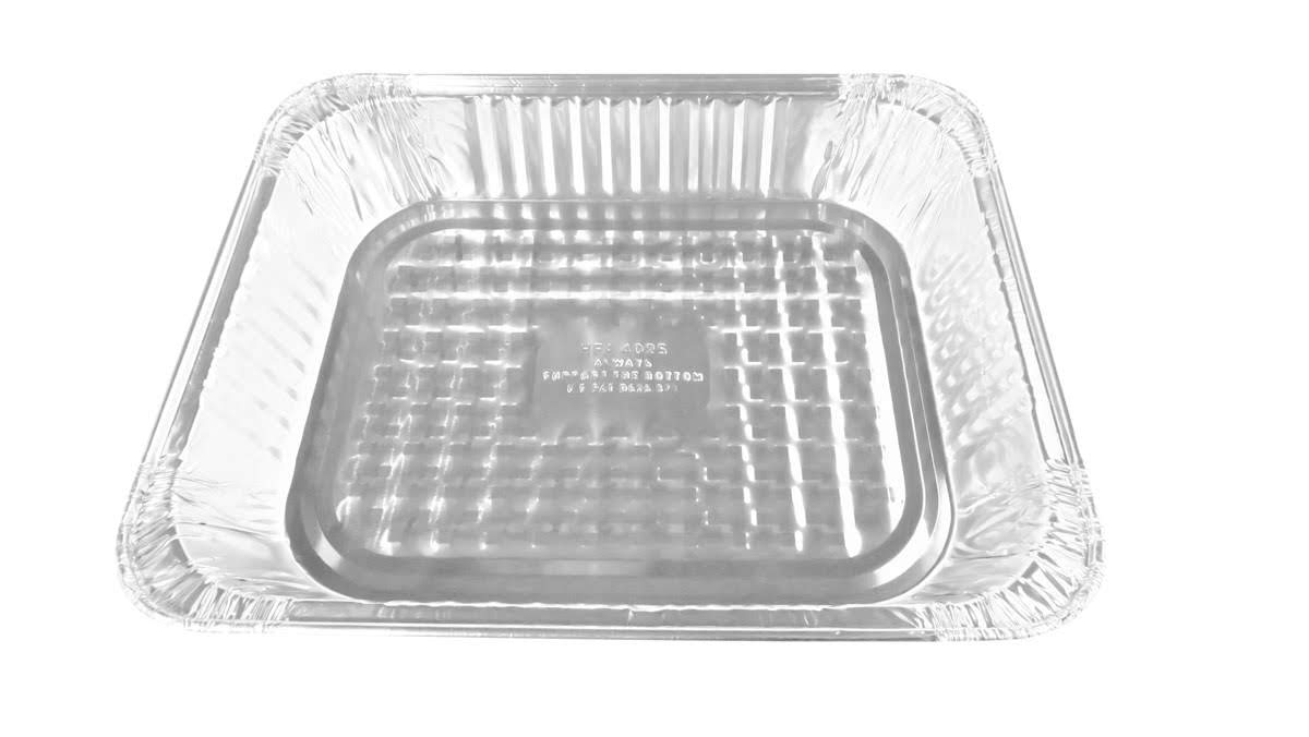 Bandeja de vapor desechable de aluminio de tamaño mediano, profundidad media, caja de 100, n.º 4255