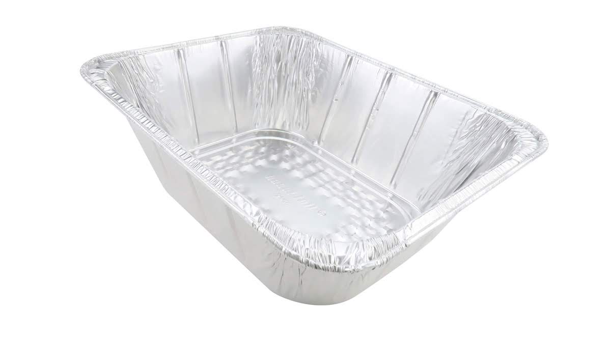 Bandeja de aluminio desechable de tamaño mediano para mesa de vapor (extra profunda), caja de 100, n.° 4288