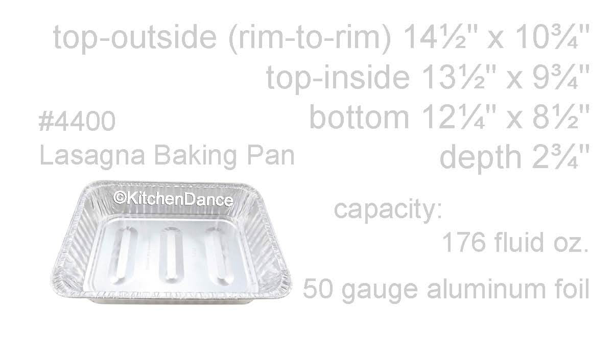 Bandeja para asar mediana desechable - Caja de 100 - N.° 4400