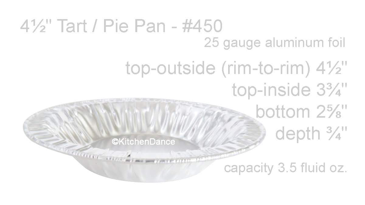 Molde de aluminio desechable para tartas o pasteles de tamaño individual de 4½" - Caja de 1000 n.° 450