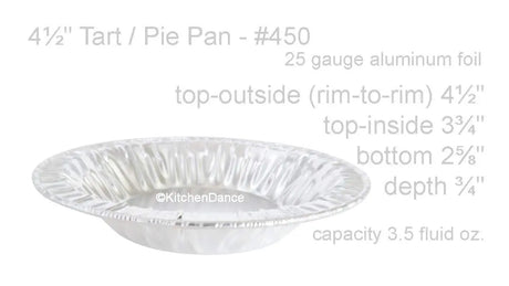 4½" Disposable Individual Size Foil Tart or Pie Pan - Case of 1000 #450 Superior Aluminum