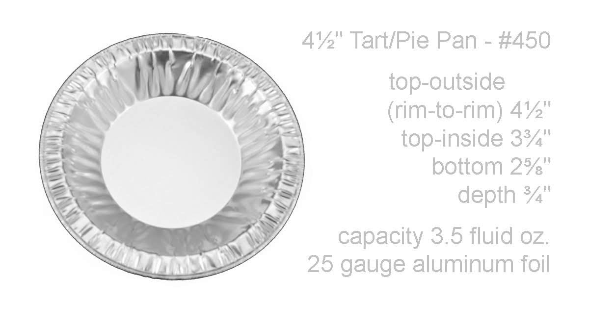 Molde de aluminio desechable para tartas o pasteles de tamaño individual de 4½" - Caja de 1000 n.° 450