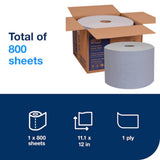 Tork Heavy-Duty 11" Blue Industrial Paper Wiper - Case of 1 - #450304