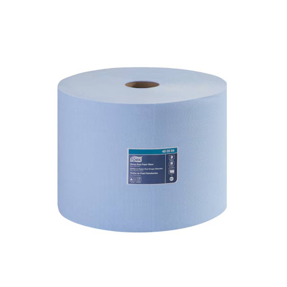 Tork Heavy-Duty 11" Blue Industrial Paper Wiper - Case of 1 - #450304