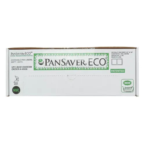 PanSaver® Eco 1/2 Size Clear Ovenable Plastic Steam Table Pan Liner 4"- 6"D - Case of 100 - #45030 Pansaver