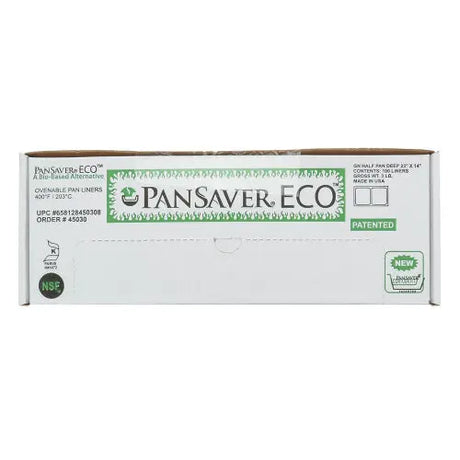 PanSaver® Eco 1/2 Size Clear Ovenable Plastic Steam Table Pan Liner 4"- 6"D - Case of 100 - #45030 Pansaver