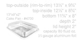 Molde para tortas desechable multiusos de 13" x 9" x 2" con tapa en forma de domo - Caja de 250 n.° 4700P