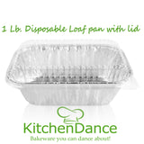 1 lb. Disposable Aluminum Mini Loaf Pan w/ Plastic Lid - Case of 200 - #5000P