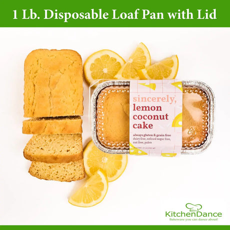 1 lb. Disposable Aluminum Mini Loaf Pan w/ Plastic Lid - Case of 200 - #5000P Handi-Foil