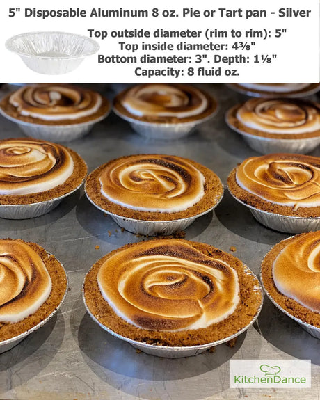 KitchenDance 5" Disposable Colored 8 oz. Individual Size Foil Tart /Pie Pan Case of 2000 - #501NL KitchenDance