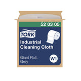 Tork 12.6 x 13.3 Industrial Giant Roll 1-Ply Gray Cleaning Cloth - Case of 1 - #520305