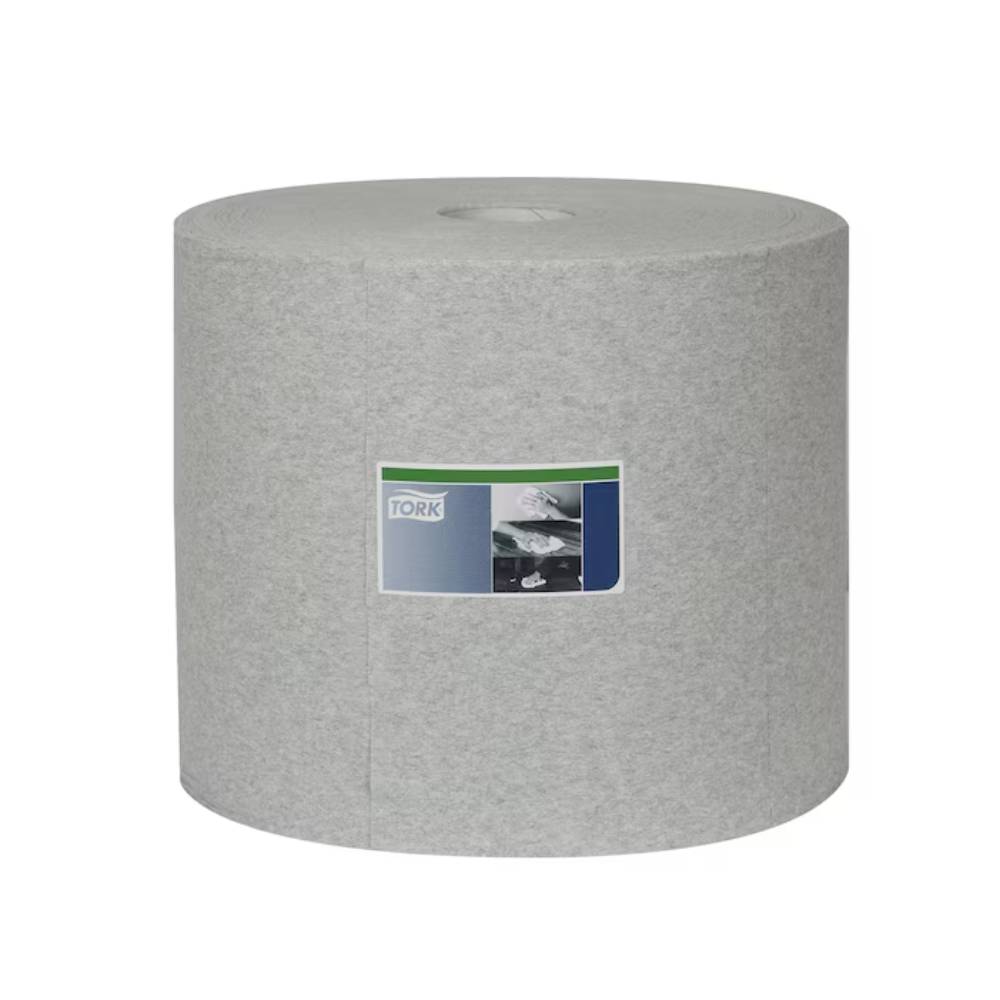 Tork 12.6 x 13.3 Industrial Giant Roll 1-Ply Gray Cleaning Cloth - Case of 1 - #520305
