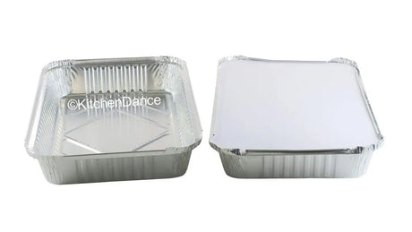 4 ½ lb. Colored Disposable Food Pan with Board Lid - Case of 200 - #52180L KitchenDance