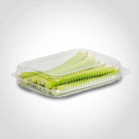 53 oz. Rectangular Plastic Hinged Bakery Container - #SLP30 Inline Plastics