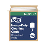 Tork White 1-Ply Heavy Duty 12.6 x 10 Cleaning Cloth - Case of 1 - #530137