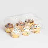 High Dome 6 Count Plastic Cupcake Container - Case of 300 - #CPC56 Inline Plastics