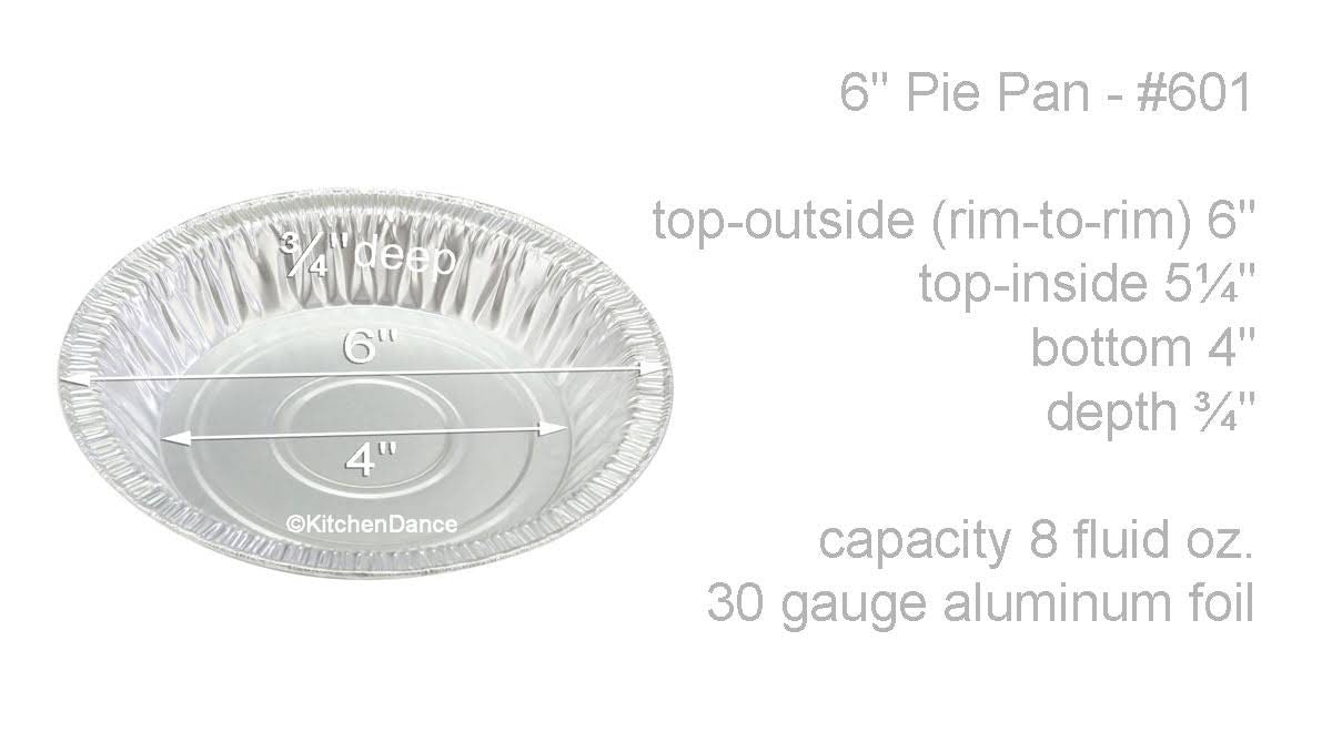 Molde para tarta desechable de aluminio de 6" (poco profundo) - Caja de 500 n.° 601