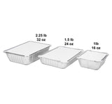 Bandeja rectangular para llevar de 2¼ lb con tapa de cartón - Caja de 500 n.° 250 l