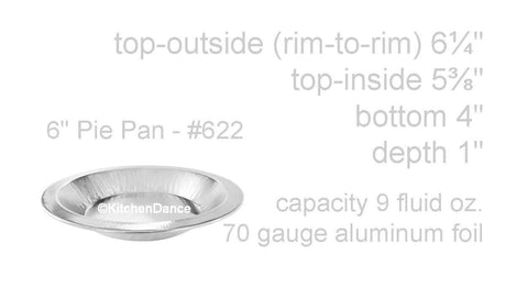 Molde para tarta de aluminio de 6" de tamaño individual, resistente, caja de 1000, n.° 622