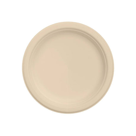 6" Round PFAS-Free Fiber Plate, Natural - Case of 1000 - #6FBRP1