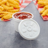 Dart 6 oz. White HIPS Plastic Vented Lid - Case of 1000 - #6JL