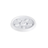 Dart 6 oz. White HIPS Plastic Vented Lid - Case of 1000 - #6JL