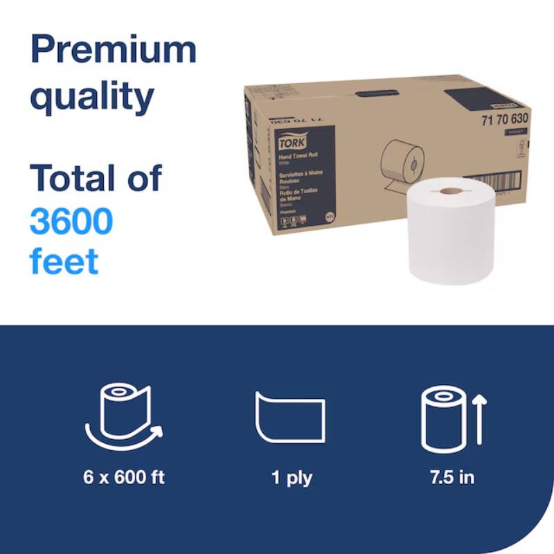 Tork 7.5 x 10 Premium Hand Towel Roll - Case of 6 - #7170630