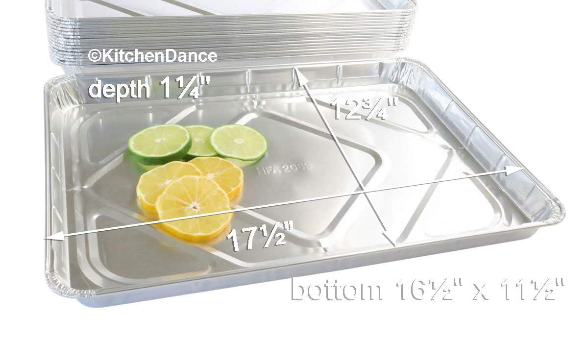 Molde de aluminio desechable para tortas de media hoja - Caja de 100 - N.° 7300NL