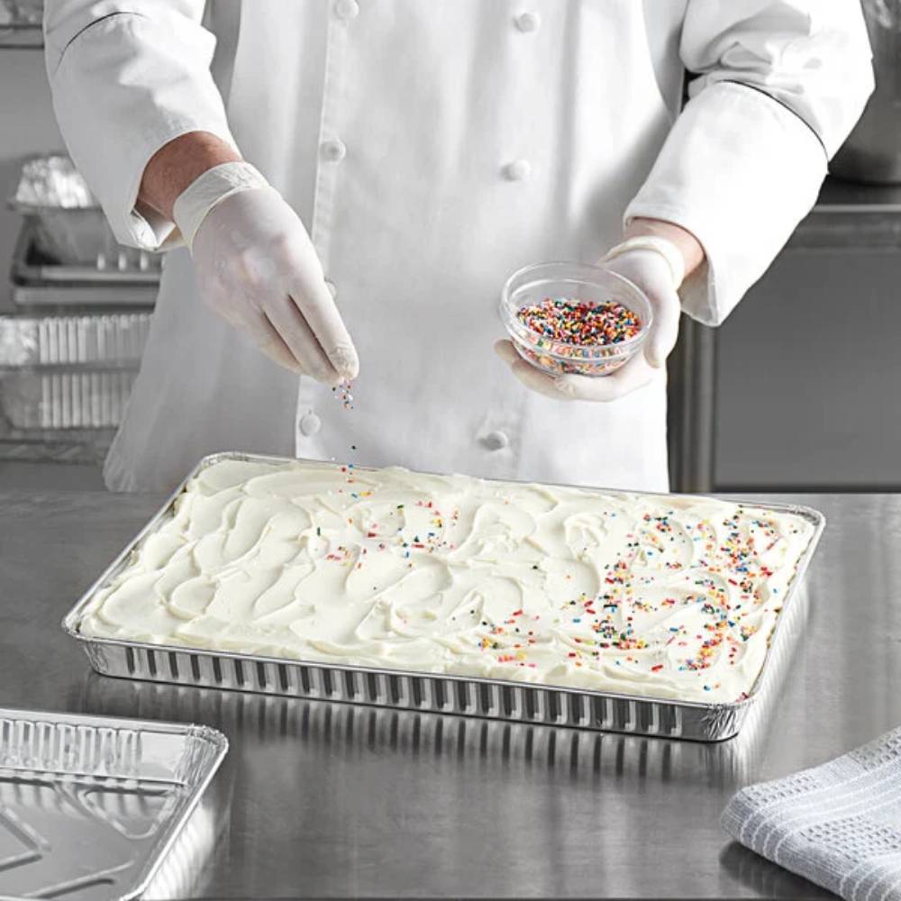 Disposable Aluminum Half Sheet Cake Pan - Case of 100 - #7300NL