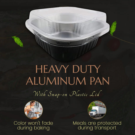 11 oz. Square Foil Cup with Snap-on Plastic Lids - Case of 1000 - #A24P KitchenDance