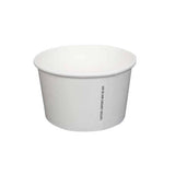 Prime Source 8 oz. White Paper Food Cup with Lid - Case of 250 -  #75000396