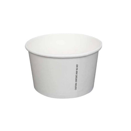 Prime Source 8 oz. White Paper Food Cup with Lid - Case of 250 -  #75000396