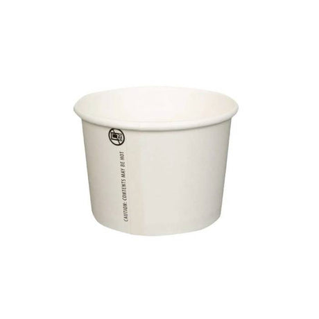 Prime Source 12 oz. White Paper Food Cup with Lid - Case of 250 - #75000397