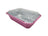 1½ lb. Colored Foil Carryout Pan w/ Plastic Lid - Case of 1000  #7650P KitchenDance