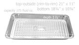 Sartenes desechables de tamaño completo para mesa de vapor poco profundas - Caja de 50 n.º 7700