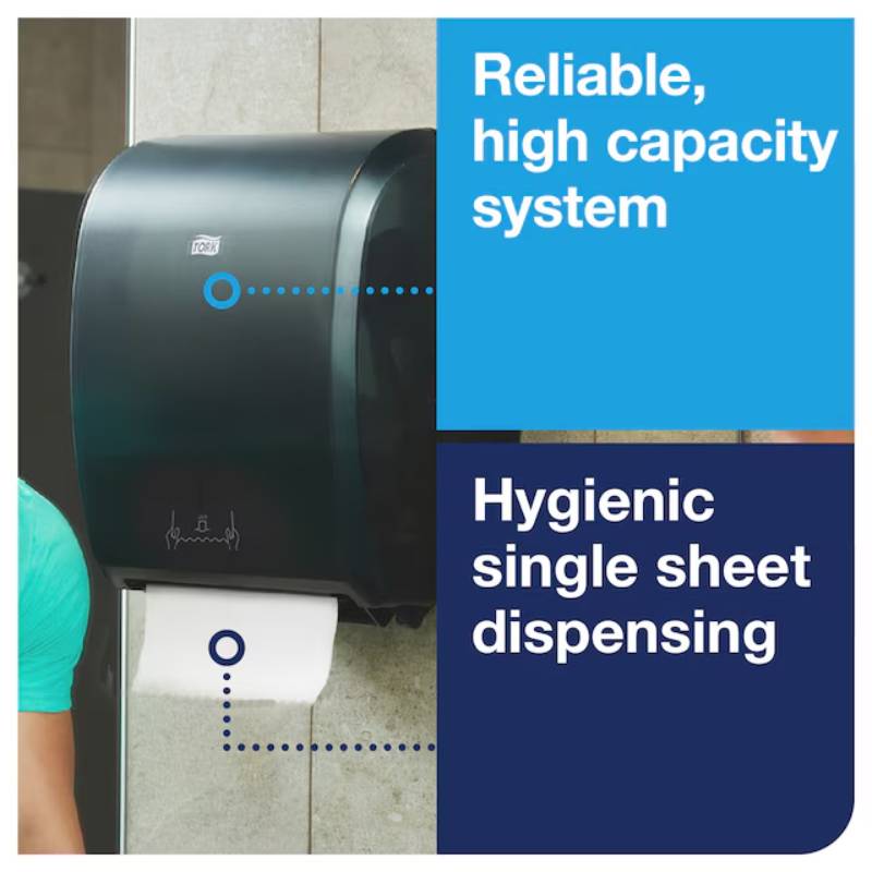 Tork Mechanical Black Paper Hand Towel Roll Dispenser - Case of 1 - #772828