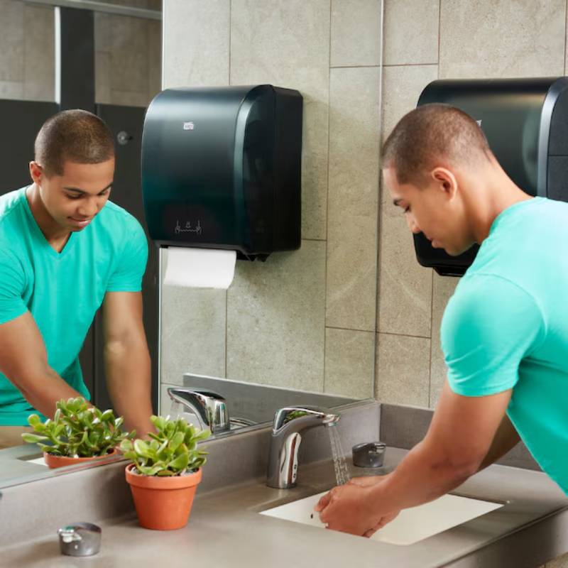 Tork Mechanical Black Paper Hand Towel Roll Dispenser - Case of 1 - #772828